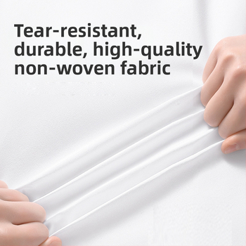 Vienkartinis lovos užvalkalų komplektas: pakloda, antklodės užvalkalas ir pagalvių užvalkalai – keturių arba trijų dalių rinkinys; medžiaga: SSMMS nepluoštas audinys.