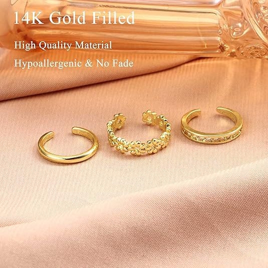 Prsten za stopalo, unisex, U-oblik, pozlaćeni nadjev s umjetnim dragi kamenjem, JJ1 proizvodnja, Yiwu podrijetlo