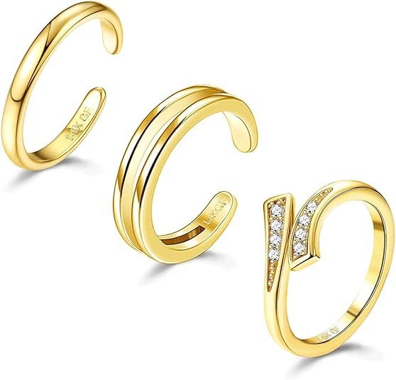 Prsten za stopalo, unisex, U-oblik, pozlaćeni nadjev s umjetnim dragi kamenjem, JJ1 proizvodnja, Yiwu podrijetlo