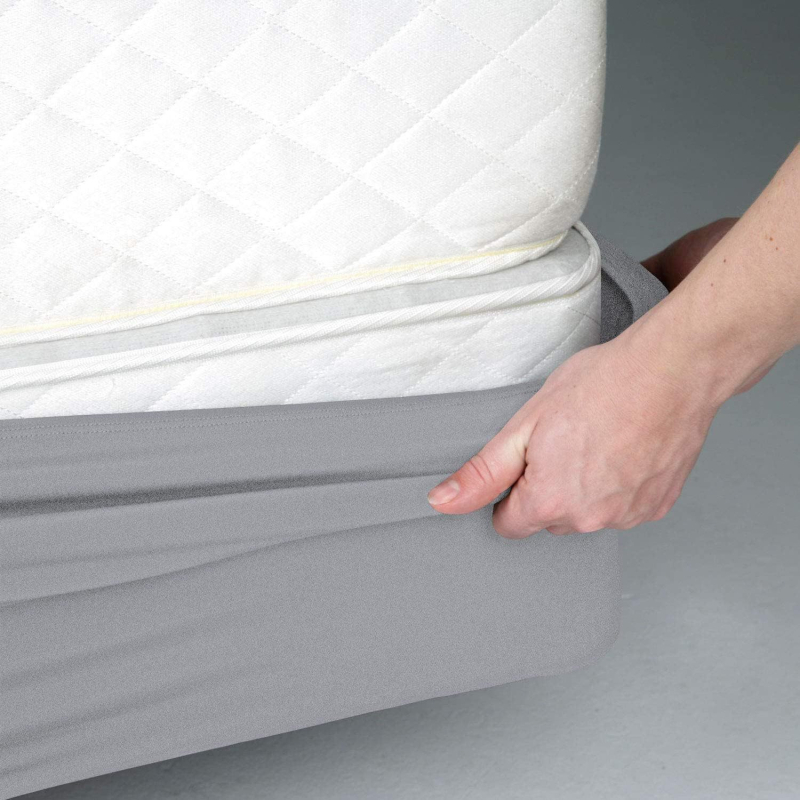 Elastična navlaka za krevet s četiri strane i pokrov za boxspring, za krevet 1,8 m, jednobojna