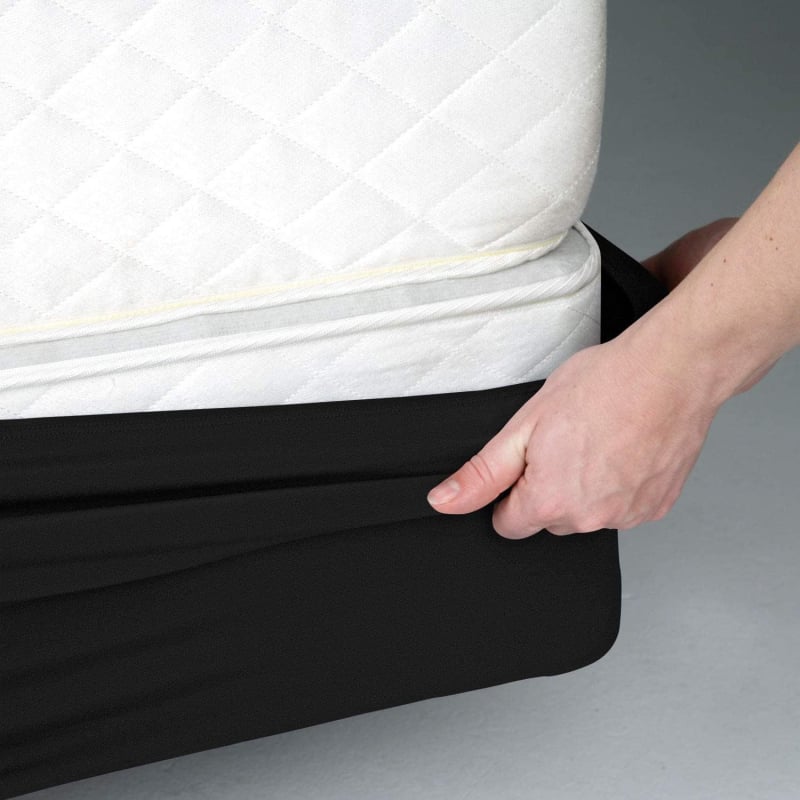 Elastična navlaka za krevet s četiri strane i pokrov za boxspring, za krevet 1,8 m, jednobojna