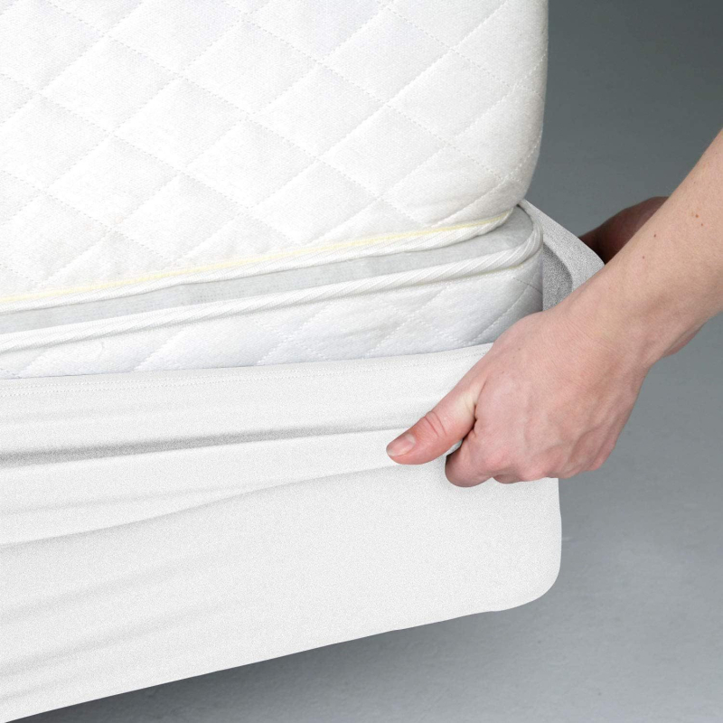 Elastična navlaka za krevet s četiri strane i pokrov za boxspring, za krevet 1,8 m, jednobojna