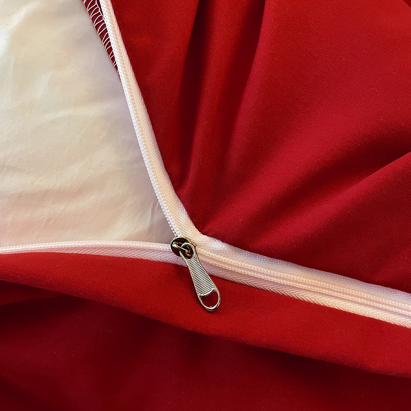 Pulmade jaoks neljaosaline voodipesukomplekt, tikandiga ja reaktiivse trükiga ning värvimisega, kohandatav, keemiliste kiudude materjal