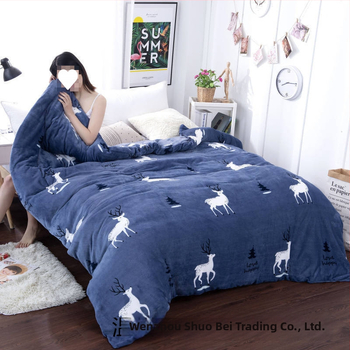 Polüesteri voodipesu kate korallo fleece'iga, prantsuse stiil, reaktiivne trükkimine, kaal 1500–2000 g