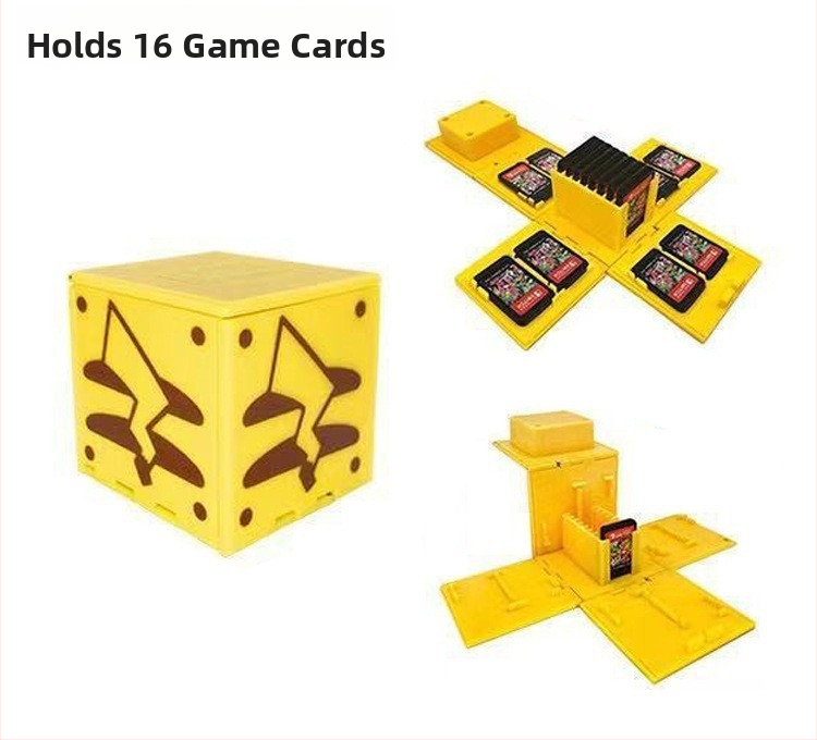 Nintendo Switch spēļu karšu uzglabāšanas kārba, salokāma no ABS, injekcijas formēts, 16 karšu ietilpība, svars 110 g