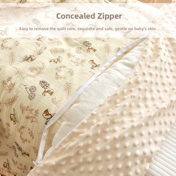 Lastele mõeldud tekikoti katte taimedest ja loomadest motiividega, 100% puuvill, reaktiivne trükk 40s kangas