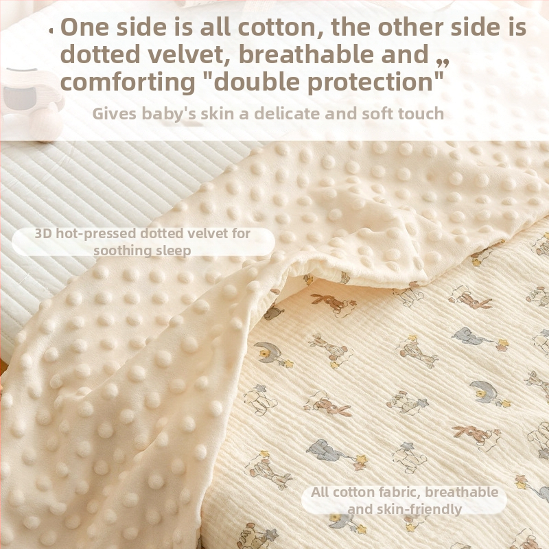 Lastele mõeldud tekikoti katte taimedest ja loomadest motiividega, 100% puuvill, reaktiivne trükk 40s kangas