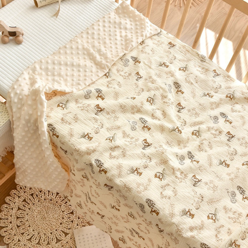 Husă de pilotă pentru copii cu modele de plante și animale, 100% bumbac, imprimare reactive pe țesătură 40s