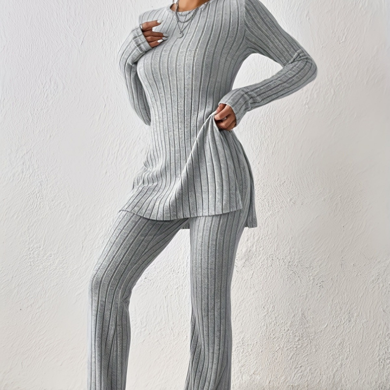 Leisure dvodjelni set, dugi rukav, bez glačanja, Spandex-acetat-poliester smjesa, japansko-korejski stil, jesen 2023