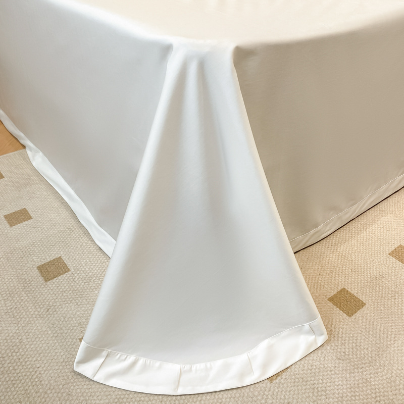 Négy részes ágyneműszett hímzéssel, szállodai stílusú luxus, 100% pamut, reaktív festés, egész éves használatra