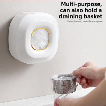 Plastmasas plēves uzglabāšanas kārba, sienas stiprinājums, bez urbšanas, 12L, PP plastmasa