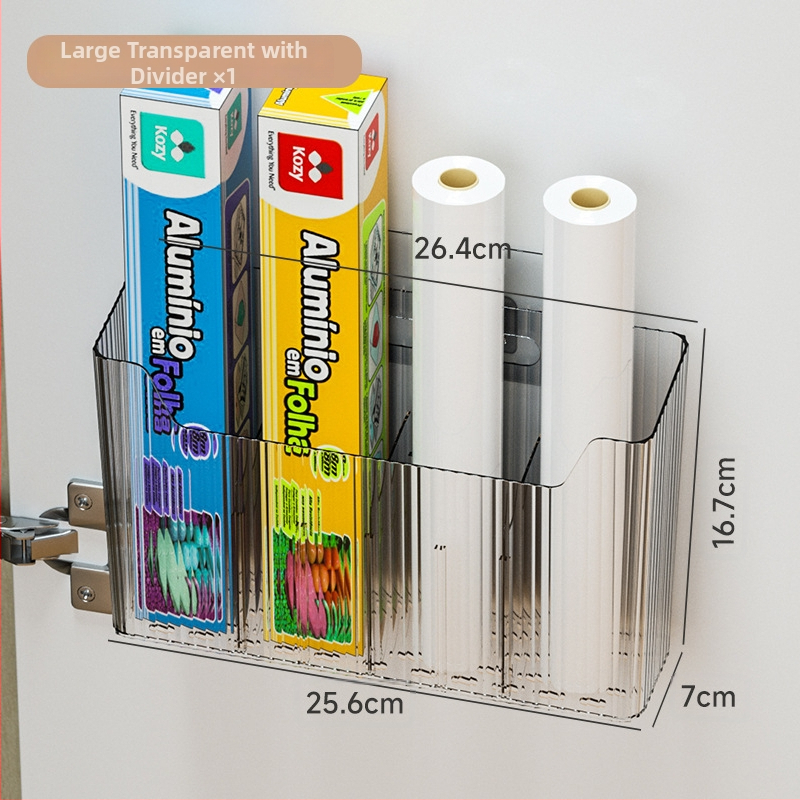 Virtuves skapja durvju uzglabāšanas kastīte, sienas stiprinājums, bez urbumiem, PET plastmasa, 2L tilpums