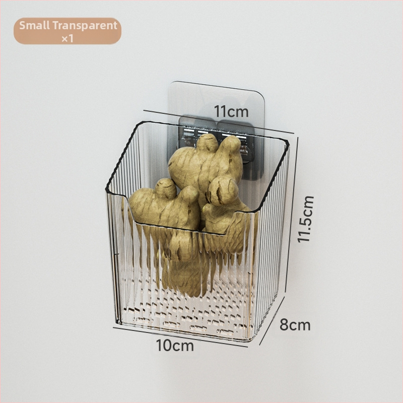 Virtuves skapja durvju uzglabāšanas kastīte, sienas stiprinājums, bez urbumiem, PET plastmasa, 2L tilpums