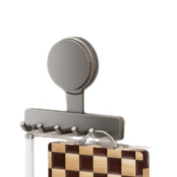 Kuhinjski vješalice s vakuum držačima — ABS, više redova, moderni minimalistički stil, nosivost 5–10 kg