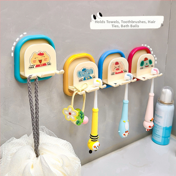 Seinale paigaldatav hambaharja hoidik, puurimata, plastikust, lastele mõeldud elektriliste hambaharjade jaoks, vannituba