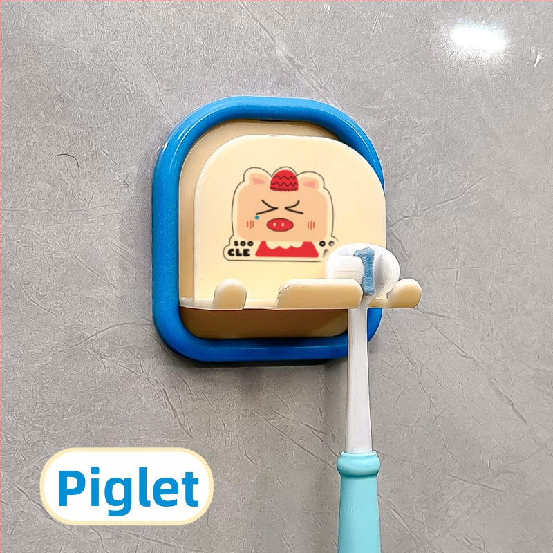 Seinale paigaldatav hambaharja hoidik, puurimata, plastikust, lastele mõeldud elektriliste hambaharjade jaoks, vannituba