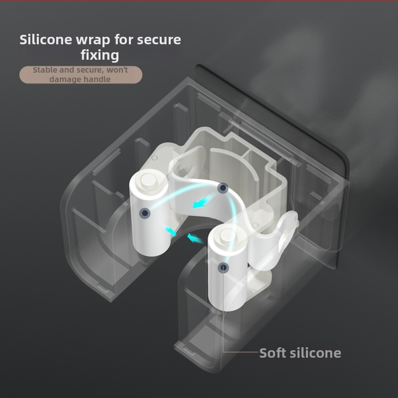 Sienas stiprināms mopam un slotai – bez urbšanas, ABS materiāls, Moni zīmols, 0,3 kg, mūsdienīgs vienkāršs stils