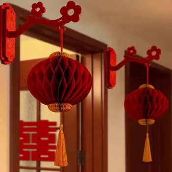 Laternu dekors durvīm/uz sienas, neregulāras formas, DIY, mūsdienīgs vienkāršs stils, karstais nospiedums un silkscreen druka