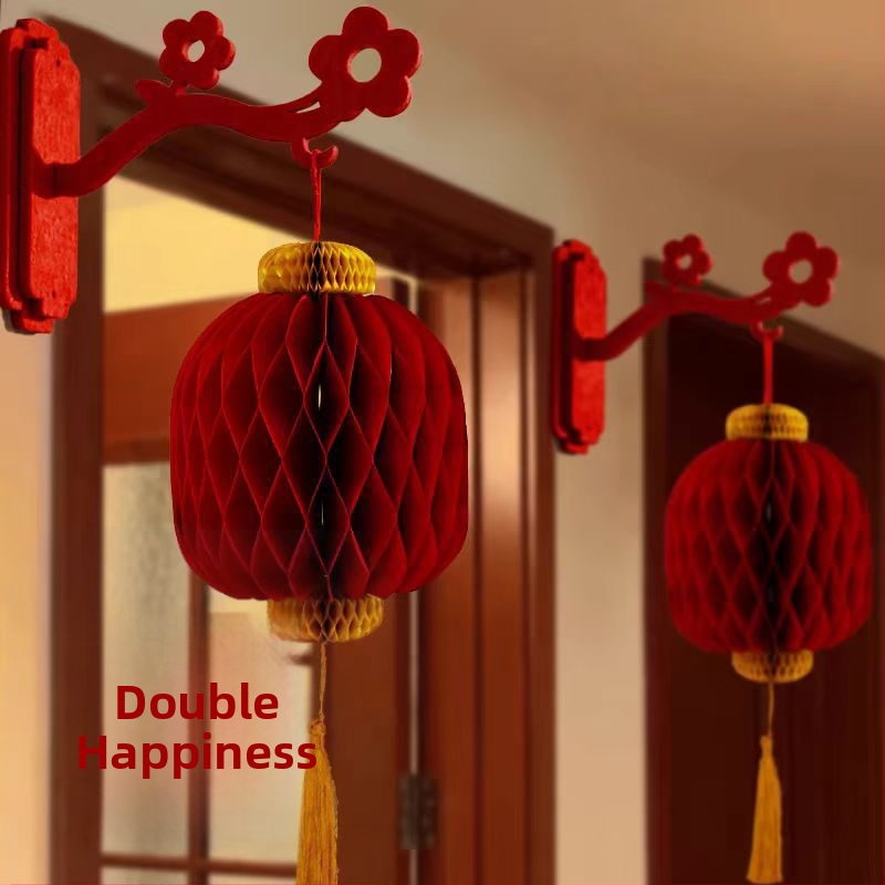 Laternu dekors durvīm/uz sienas, neregulāras formas, DIY, mūsdienīgs vienkāršs stils, karstais nospiedums un silkscreen druka