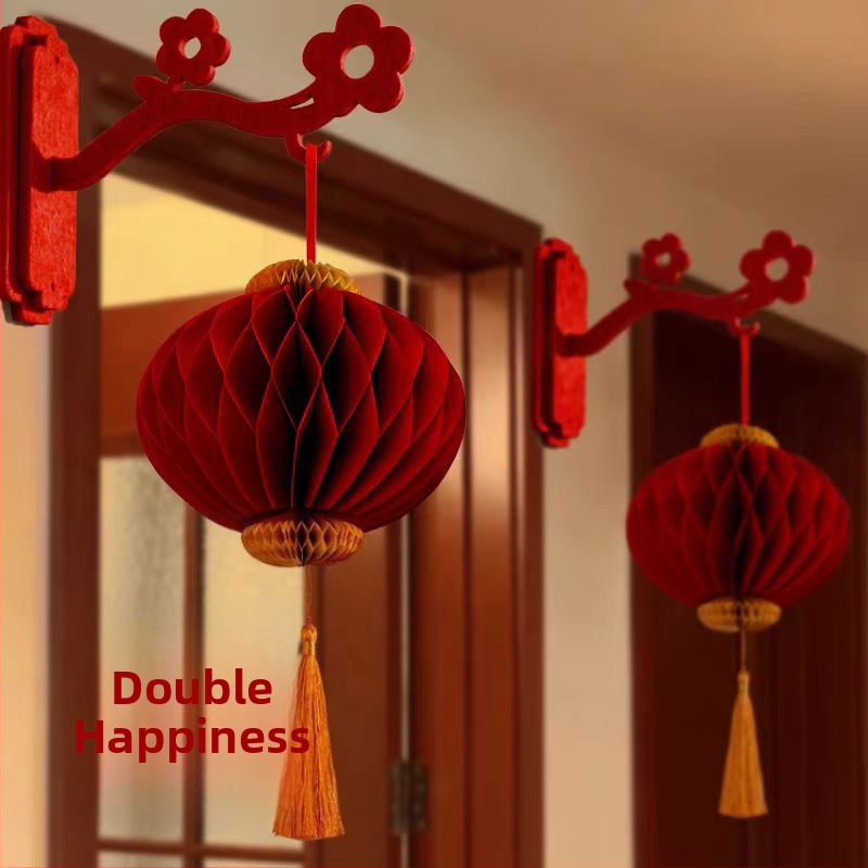 Laternu dekors durvīm/uz sienas, neregulāras formas, DIY, mūsdienīgs vienkāršs stils, karstais nospiedums un silkscreen druka