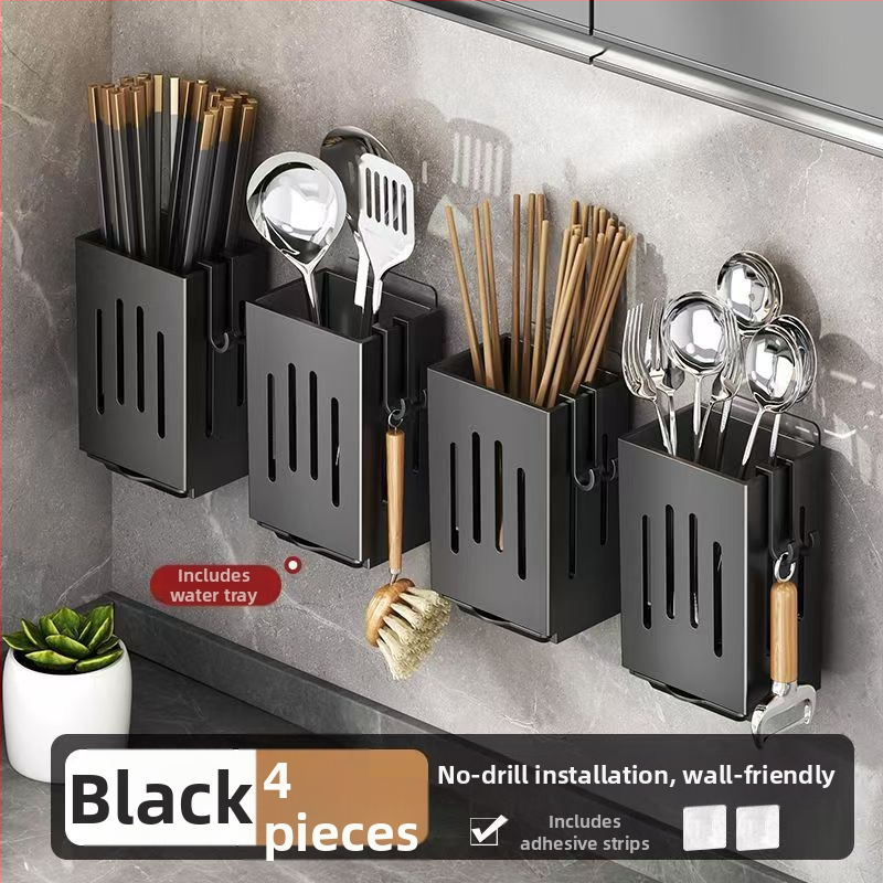 Fali szerelhető konyhai eszköztároló kosár, PP anyag, modell 111000223