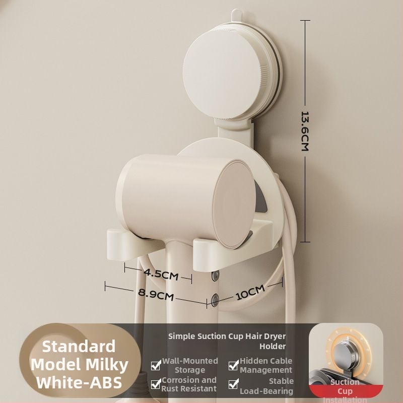 Plastikust juukselõõri hoidik, imava kummi, seinakinnitusega, perforatsiooniline kujundus, CEi sertifikaat, tootekood Pxx695738122989