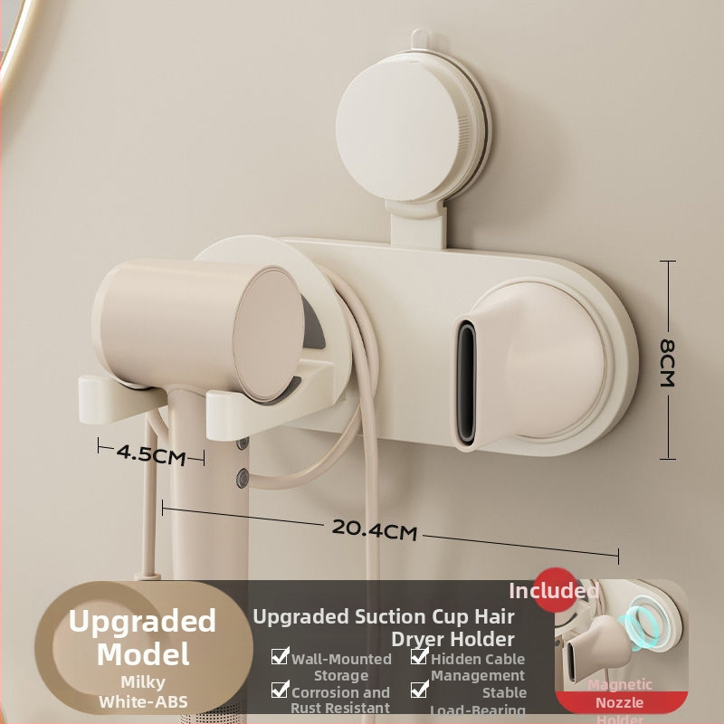 Plastikust juukselõõri hoidik, imava kummi, seinakinnitusega, perforatsiooniline kujundus, CEi sertifikaat, tootekood Pxx695738122989