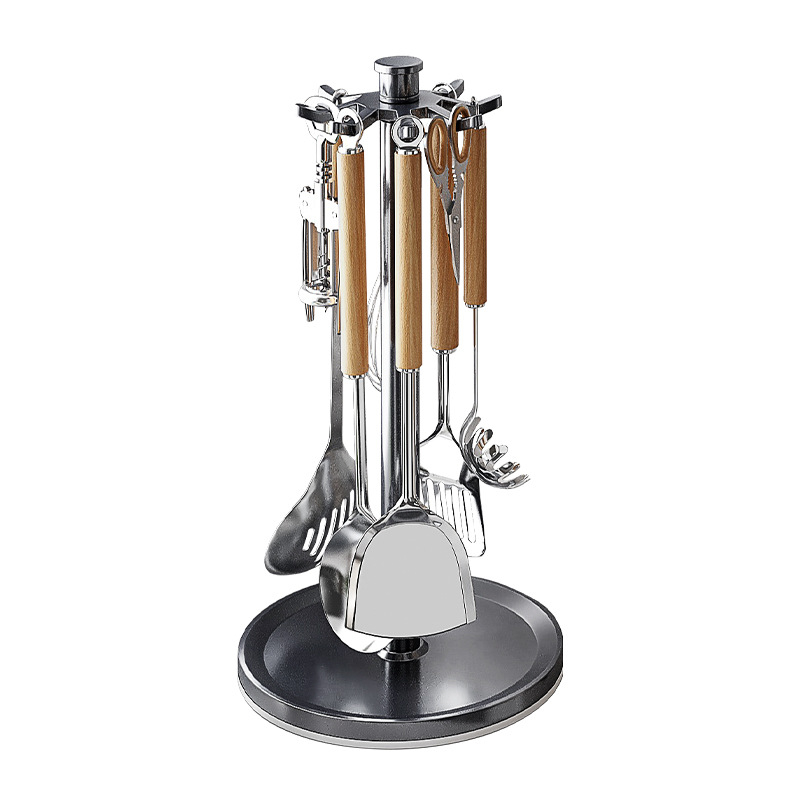 Pöörlev spatulakaupa tööpinna jaoks, seina köögitarvikute organiseerija, Space alumiinium, ilma paigalduseta