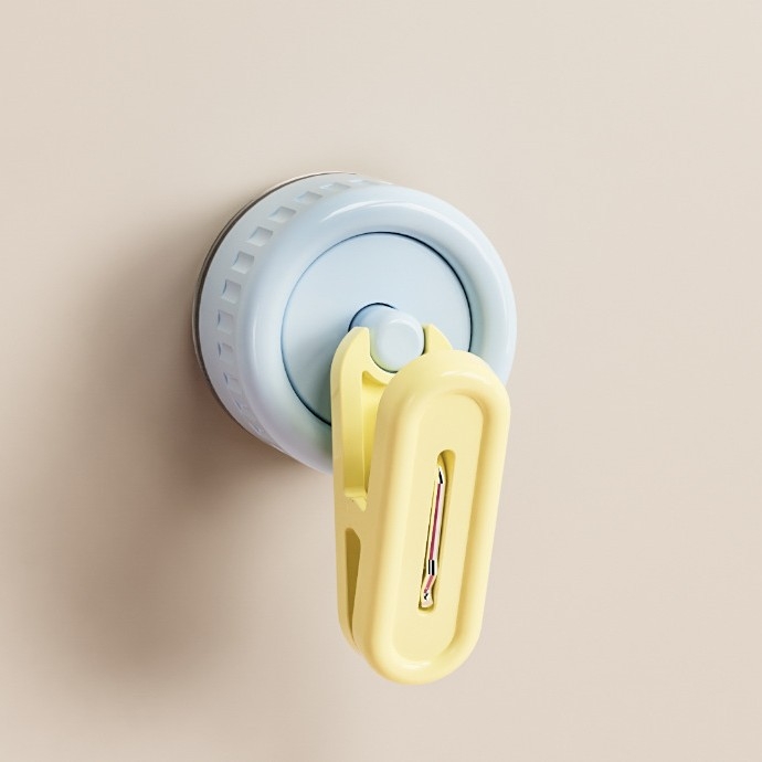 Rotirajući držač za skladištenje s usisnom čašom — plastika, jedan kuk, nosivost 0–1 kg, lansiran 2024.