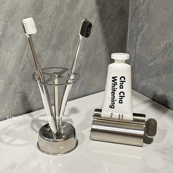 Roostevabast terasest hambaharja hoidja, laua pinnale hoiustamise hoidik, puurimist pole vaja, Lemon Book bränd