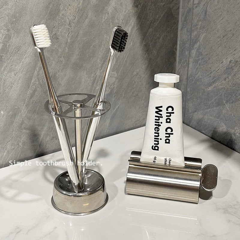 Roostevabast terasest hambaharja hoidja, laua pinnale hoiustamise hoidik, puurimist pole vaja, Lemon Book bränd