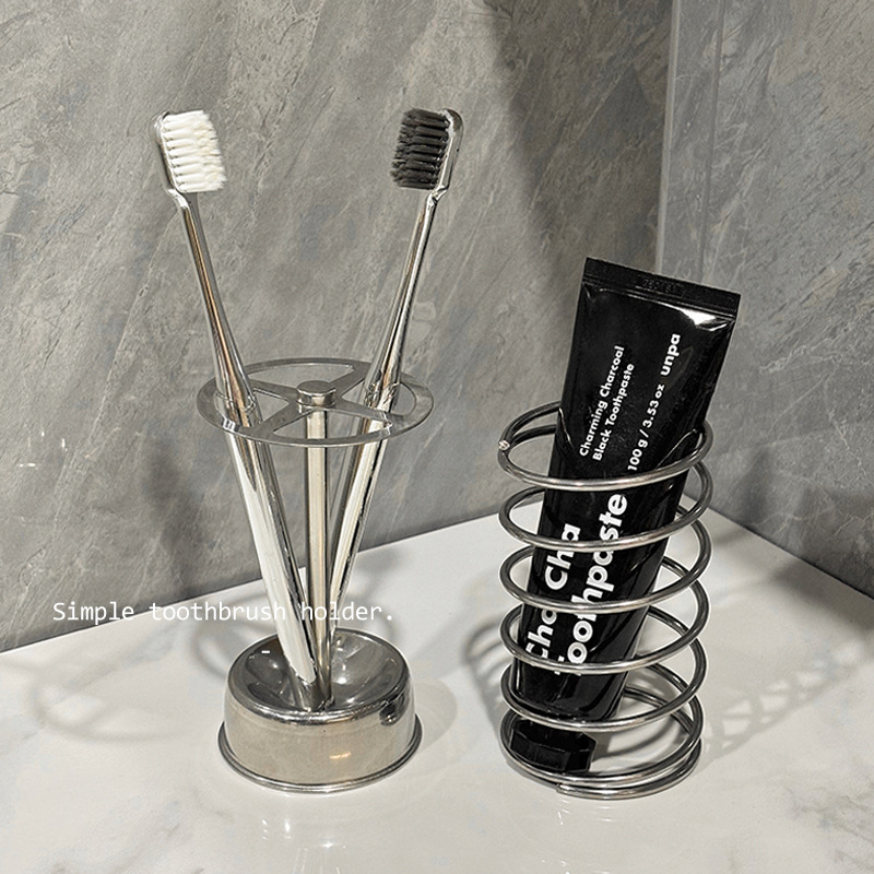 Roostevabast terasest hambaharja hoidja, laua pinnale hoiustamise hoidik, puurimist pole vaja, Lemon Book bränd