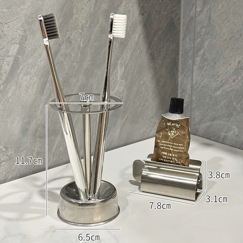 Roostevabast terasest hambaharja hoidja, laua pinnale hoiustamise hoidik, puurimist pole vaja, Lemon Book bränd