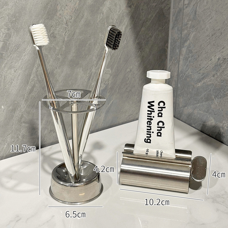 Roostevabast terasest hambaharja hoidja, laua pinnale hoiustamise hoidik, puurimist pole vaja, Lemon Book bränd