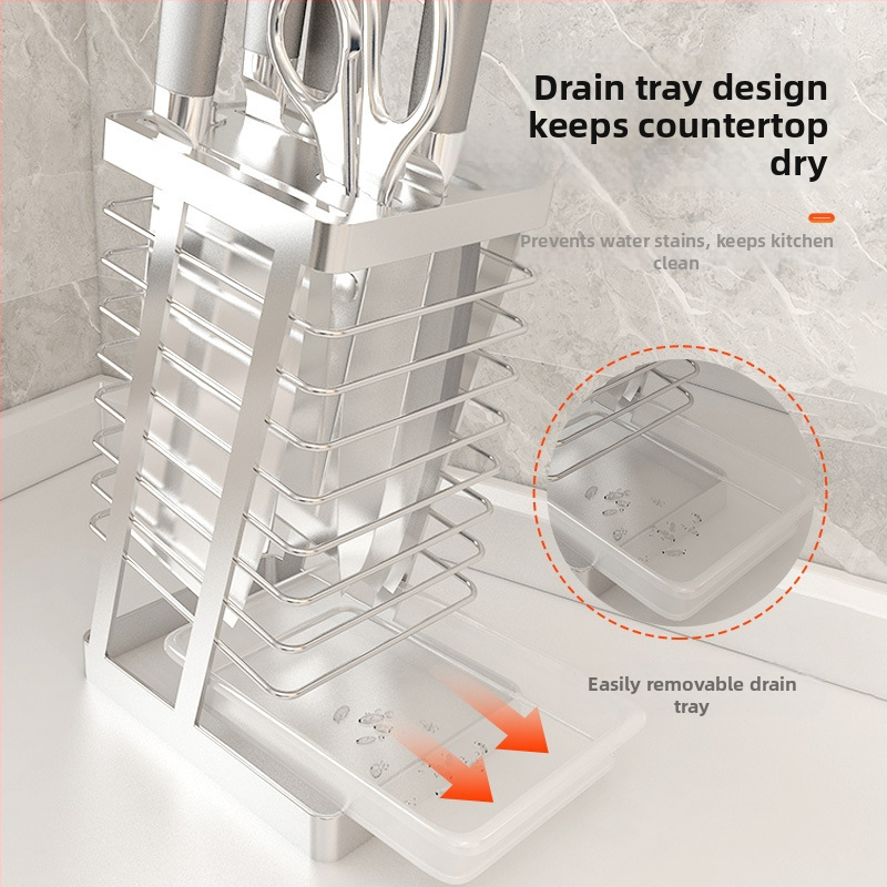 Seinale kinnitatav roostevabast terasest kööginuga hoidik drenaažifunktsiooniga