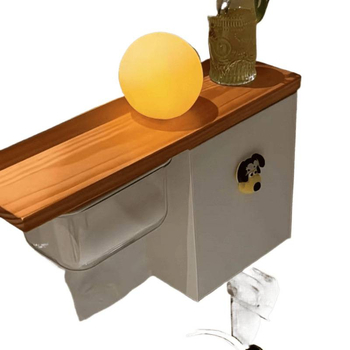 Vannas istabas sienas uzglabāšanas kārba tualetes papīram, ūdensnecaurlaidīga, caurspīdīga, no polipropilēna, tilpums 2 l