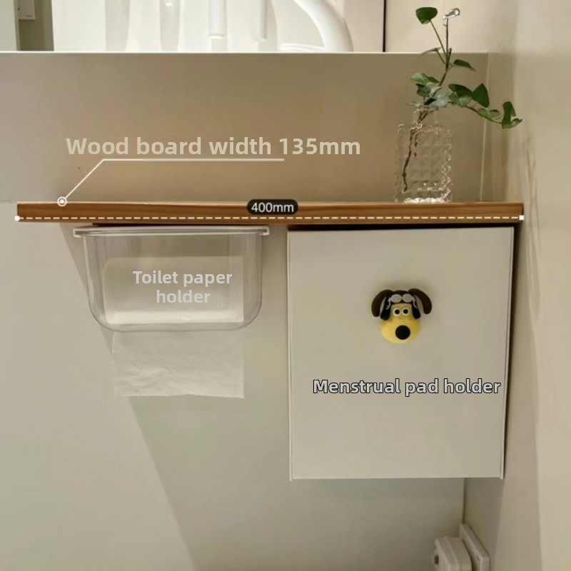 Vannas istabas sienas uzglabāšanas kārba tualetes papīram, ūdensnecaurlaidīga, caurspīdīga, no polipropilēna, tilpums 2 l