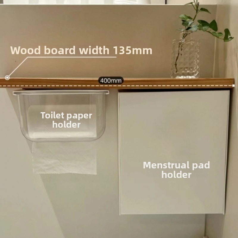 Vannas istabas sienas uzglabāšanas kārba tualetes papīram, ūdensnecaurlaidīga, caurspīdīga, no polipropilēna, tilpums 2 l