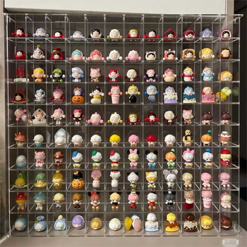 Caurskatāma akrila vitrīna figūrām, sienas piestiprināšanai, noņemama, 18 L ietilpība