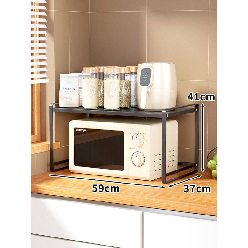 Fali konyhai tároló mikrosütőhöz és edényekhez, rétegzett polc a tányérok és fűszerek rendezésére, modern minimalista dizájn, telepítés nélkül