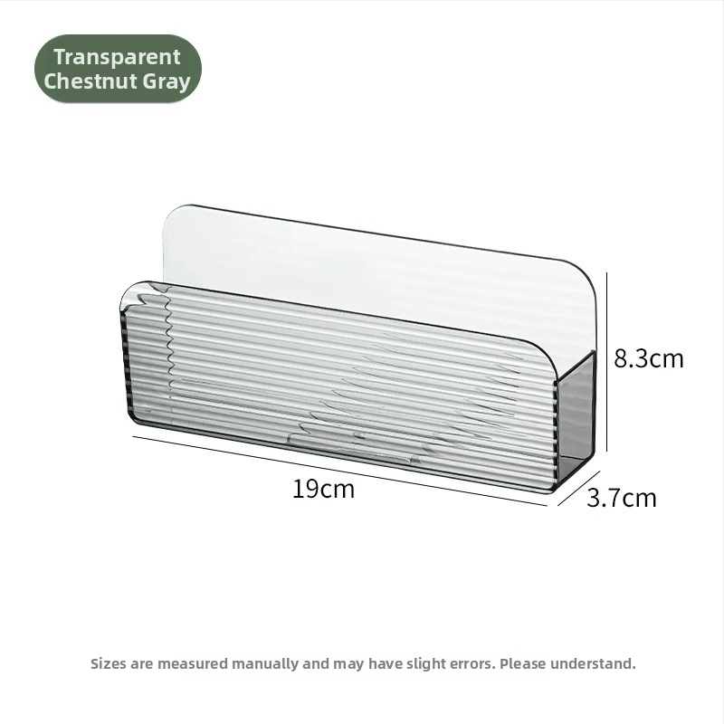 Sienas stiprināms uzglabāšanas plaukts tējuma maisiņiem un kafijas kapsulām – taisnstūra modelis, PS materiāls, japāņu stils, uzglabāšana un organizēšana