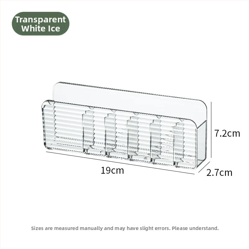 Sienas stiprināms uzglabāšanas plaukts tējuma maisiņiem un kafijas kapsulām – taisnstūra modelis, PS materiāls, japāņu stils, uzglabāšana un organizēšana