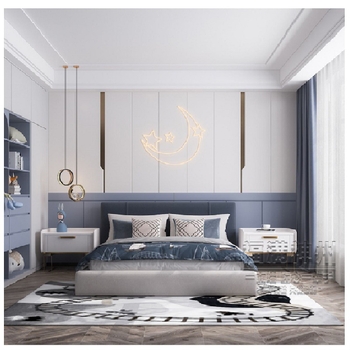 Textilből készült háttérpanel, egyszínű mintával, testreszabható, Baker Cloud — nappali, hálószoba és dolgozószoba számára