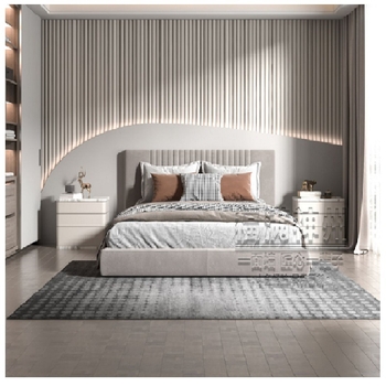 Textilből készült háttérpanel, egyszínű mintával, testreszabható, Baker Cloud — nappali, hálószoba és dolgozószoba számára