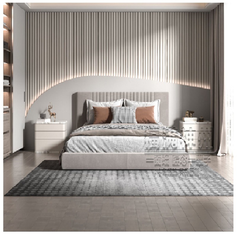 Textilből készült háttérpanel, egyszínű mintával, testreszabható, Baker Cloud — nappali, hálószoba és dolgozószoba számára