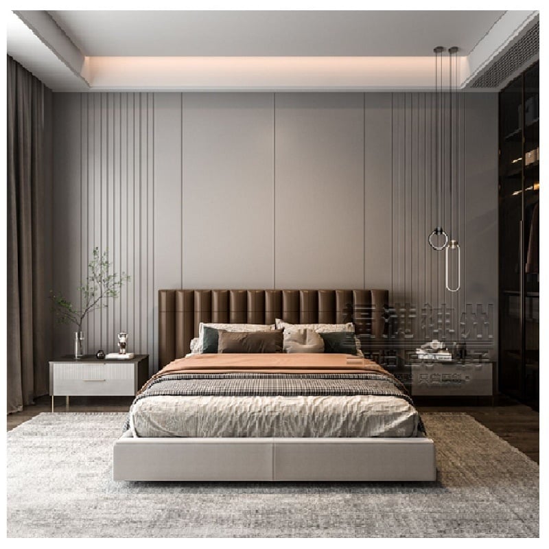 Textilből készült háttérpanel, egyszínű mintával, testreszabható, Baker Cloud — nappali, hálószoba és dolgozószoba számára