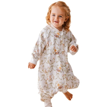 Hordozható baba alvózsák osztott lábakkal, dupla rétegű pamut, 1–3 éveseknek (80–100 cm), nylon cipzár, nyár–tavasz–ősz