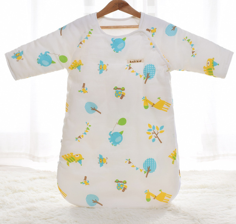 Spavaća vreća za bebe i malu djecu, kokon stil, gazasta tkanina s pamukom, punilo od svilenih vlakana, zimska namjena