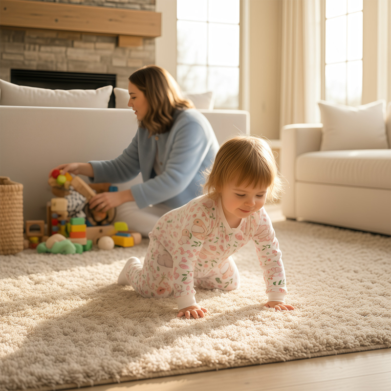 Baba- és kisgyermekek részére készített négyrétegű alvózsák bambuszrostból és pamutból, belső pamut bélés, fém cipzár, megfelelő tél-, tavasz- és ősz időszakra, nedvességelnyelő.