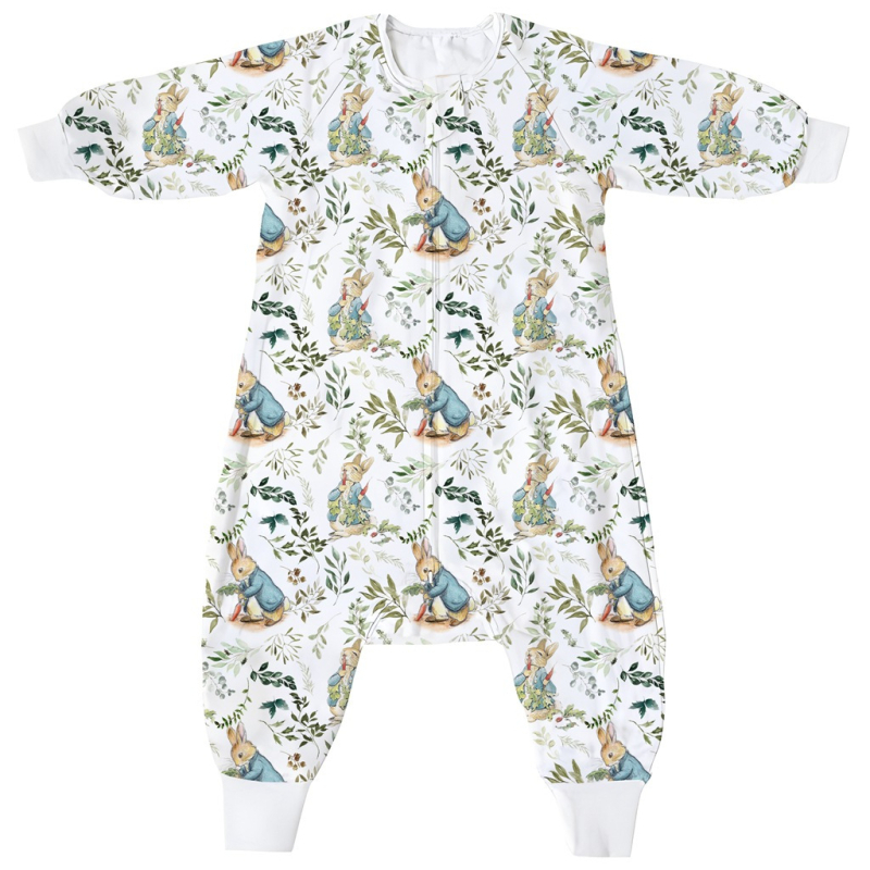 Baba- és kisgyermekek részére készített négyrétegű alvózsák bambuszrostból és pamutból, belső pamut bélés, fém cipzár, megfelelő tél-, tavasz- és ősz időszakra, nedvességelnyelő.